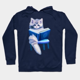 Book Reading Kitty Hoodie